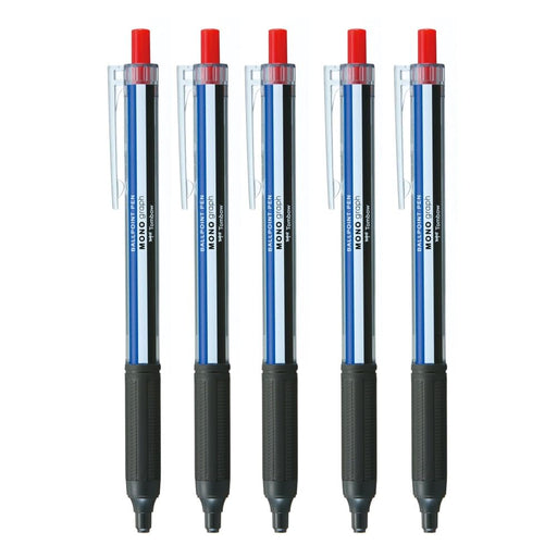 Tombow Monograph Light 0.5mm Red Ink Ballpoint Pen Mono Color Axis 5 Pack-Kiichin - The #1 Place for Japanese Goods in Your Hand!