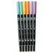 Tombow Dual Brush Pen Set 6 Vibrant Colors - Fancy AB-T6CFN Pencil Brush Pen-Kiichin - The #1 Place for Japanese Goods in Your Hand!