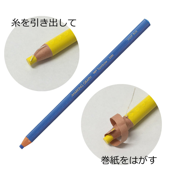 Tombow Light Blue Colored Pencil Set Graph Marking 1 Dozen - 2285-13-Kiichin - The #1 Place for Japanese Goods in Your Hand!