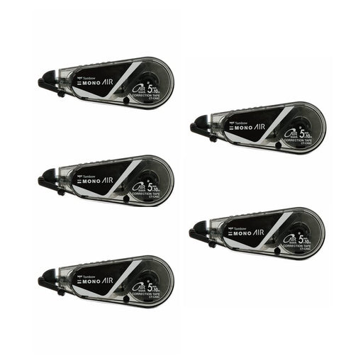 Tombow Mono Air Correction Tape 5mm Full Black Pack of 5-Kiichin - The #1 Place for Japanese Goods in Your Hand!