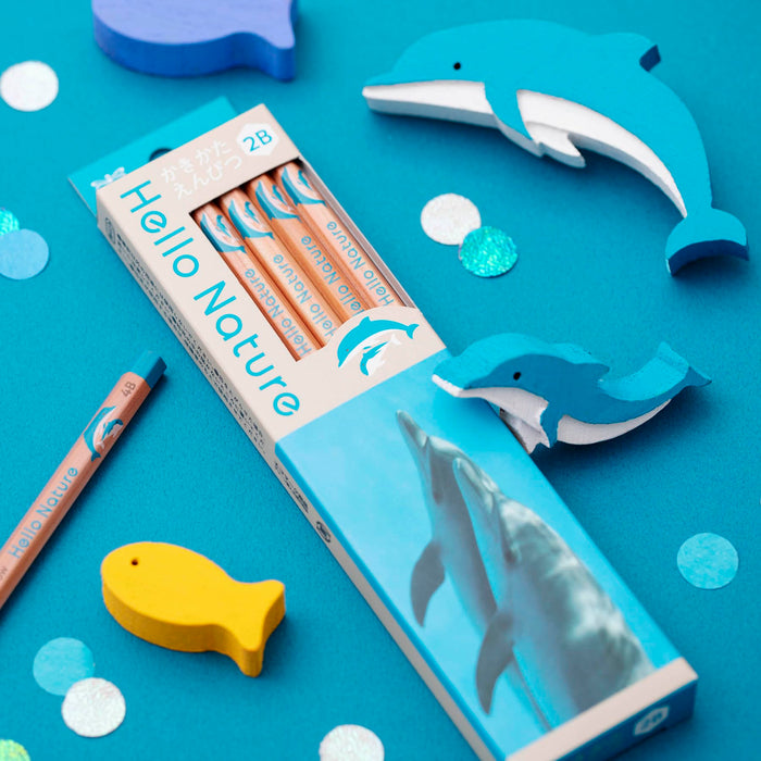Tombow 6B Drawing Pencil - Bottlenose Dolphin Design - Kb-Khndl2-6B-Kiichin - The #1 Place for Japanese Goods in Your Hand!