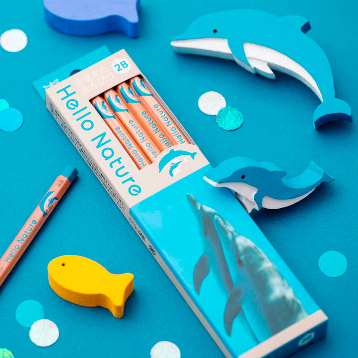 Tombow Bottlenose Dolphin Drawing Pencil B-Grade Hello Nature Edition-Kiichin - The #1 Place for Japanese Goods in Your Hand!