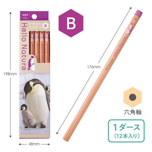 Tombow Emperor Penguin Drawing Pencil B Hello Nature Series Kb-Khnep2-B-Kiichin - The #1 Place for Japanese Goods in Your Hand!