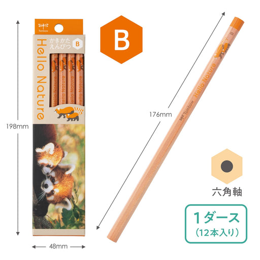 Tombow Red Panda B Drawing Pencil - Hello Nature Series Kb-Khnlp2-B-Kiichin - The #1 Place for Japanese Goods in Your Hand!