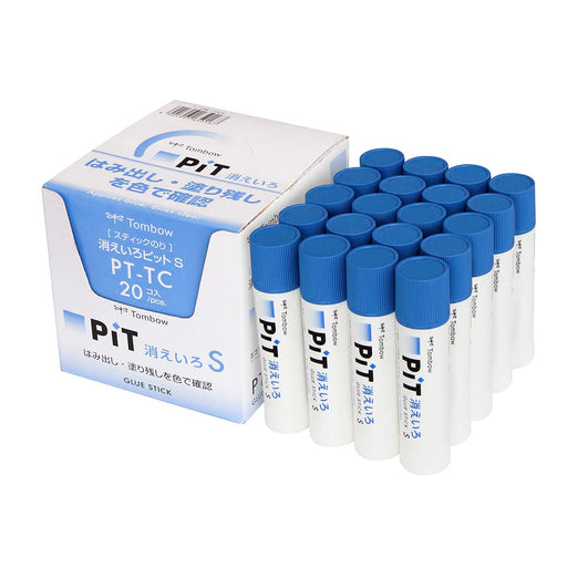 Tombow Pit S Disappearing Pencil Glue Stick Pack of 20 Pt-Tc-20P-Kiichin - The #1 Place for Japanese Goods in Your Hand!