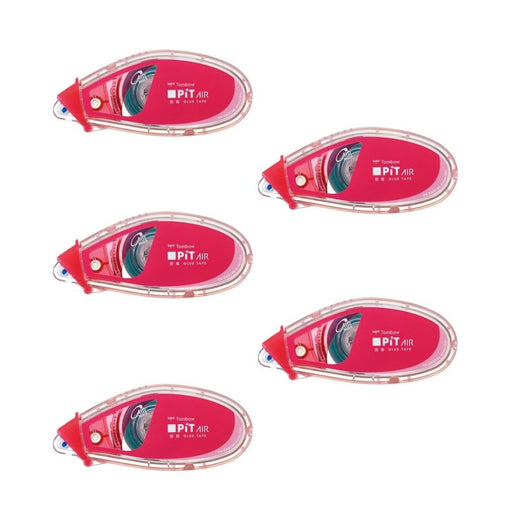 Tombow Pit Air Mini Pink Pencil Glue Tape Set - 6Mm Width x 10M Set of 5-Kiichin - The #1 Place for Japanese Goods in Your Hand!