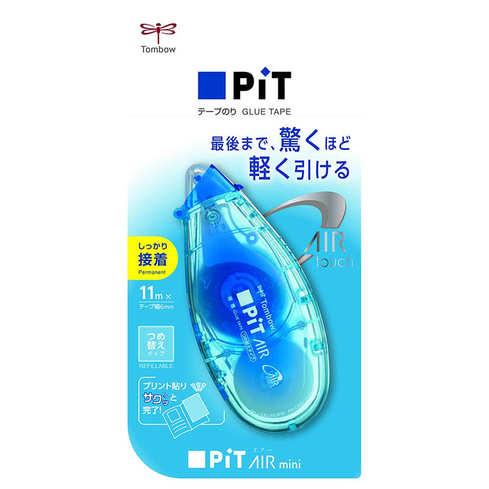 Tombow Blue Mini Refillable Pencil Glue Tape Pack of 5 Pit Air Series-Kiichin - The #1 Place for Japanese Goods in Your Hand!