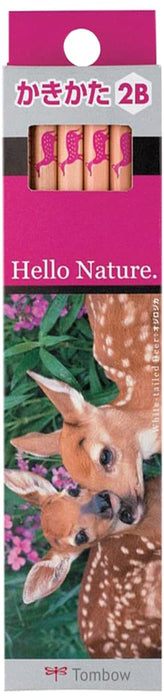 Tombow Hello Nature 2B Drawing Pencils White-Tailed Deer Design 1 Dozen Pack-Kiichin - The #1 Place for Japanese Goods in Your Hand!