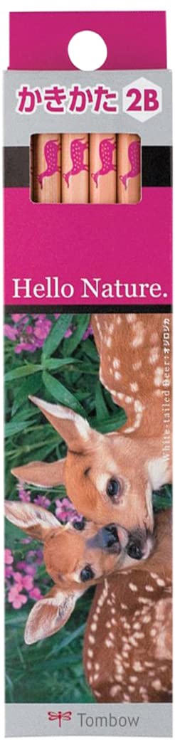 Tombow Hello Nature 2B Drawing Pencils White-Tailed Deer Design 1 Dozen Pack-Kiichin - The #1 Place for Japanese Goods in Your Hand!