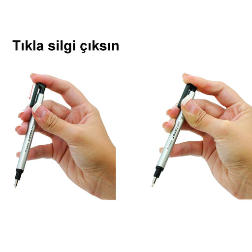 Tombow Mono Zero Square Pencil Holder Type Eraser Silver EH-KUS04-Kiichin - The #1 Place for Japanese Goods in Your Hand!