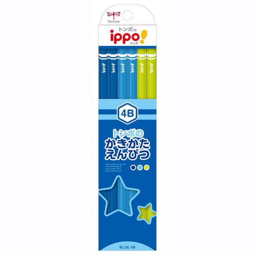 Tombow Ippo Drawing Pencil 4B in Plain Blue - High-Quality Artistry Tool-Kiichin - The #1 Place for Japanese Goods in Your Hand!