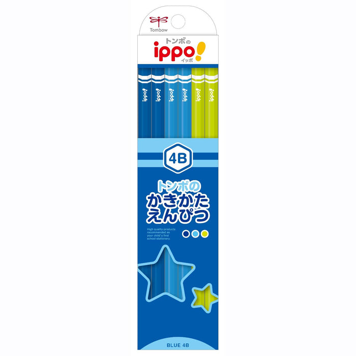 Tombow Ippo Drawing Pencil 4B in Plain Blue - High-Quality Artistry Tool-Kiichin - The #1 Place for Japanese Goods in Your Hand!