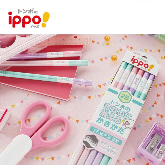 Tombow Ippo! 2B Erasable Pencils Pink Pack of 12-Kiichin - The #1 Place for Japanese Goods in Your Hand!