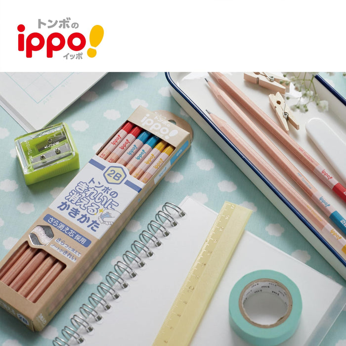 Tombow Ippo Erasable Pencils 6B Natural 1 Dozen Pack High-Quality Writing-Kiichin - The #1 Place for Japanese Goods in Your Hand!