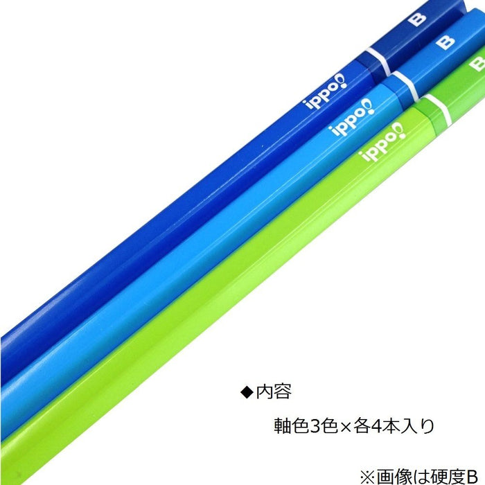 Tombow Ippo 2B Plain M Pencils Easy Draw Pack of 12-Kiichin - The #1 Place for Japanese Goods in Your Hand!