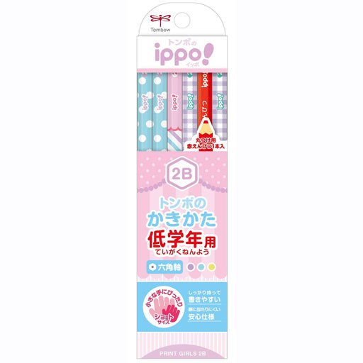 Tombow Ippo 2B Writing Pencil for Girls with Hexagonal Shaft Lower Grades-Kiichin - The #1 Place for Japanese Goods in Your Hand!