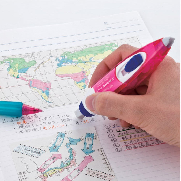 Tombow Mono 2Way Ct-Pex5C80 Pink Pencil with Mono Correction Tape-Kiichin - The #1 Place for Japanese Goods in Your Hand!