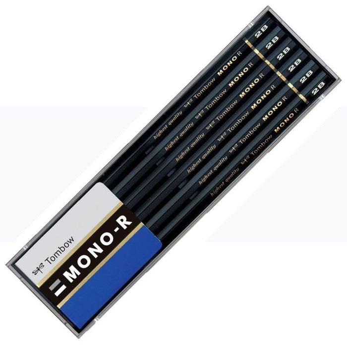 Tombow Mono R2B Pencil Set - Premium 2B Graphite One Dozen in Plastic Case-Kiichin - The #1 Place for Japanese Goods in Your Hand!