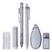 Tombow Mono Pit Mechanical Pencil 0.5mm Ash Lavender 6-Piece Stationery Set-Kiichin - The #1 Place for Japanese Goods in Your Hand!