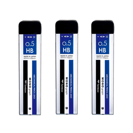 Tombow Mono Sharp HB 0.5mm Lead Pencil 3 Pack - ECG-322 Monograph-Kiichin - The #1 Place for Japanese Goods in Your Hand!