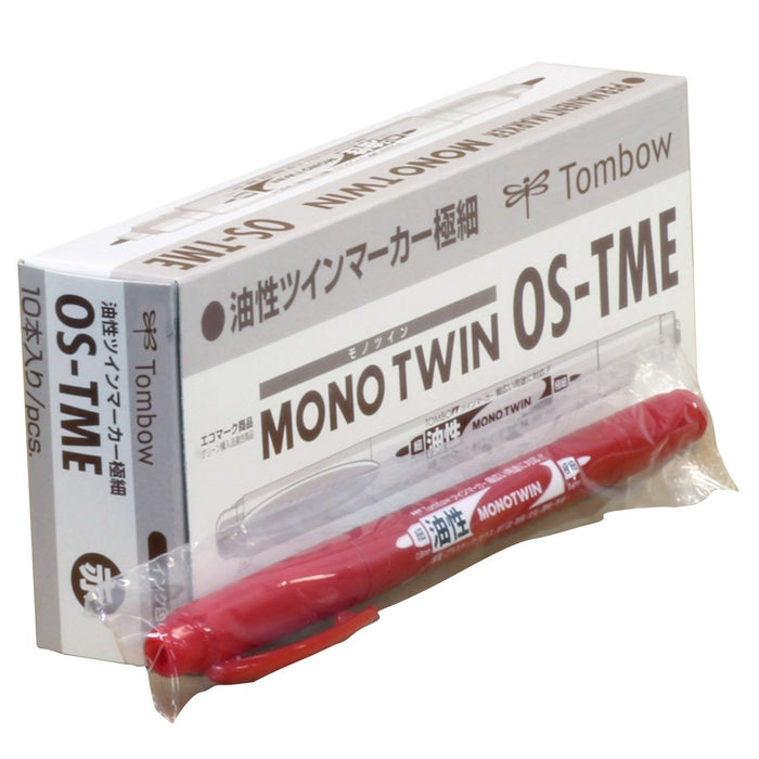 Tombow Mono Twin Oil Pen Extra Fine Red Pack of 10 Pencils-Kiichin - The #1 Place for Japanese Goods in Your Hand!