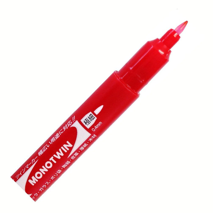 Tombow Mono Twin Oil Pen Extra Fine Red Pack of 10 Pencils-Kiichin - The #1 Place for Japanese Goods in Your Hand!