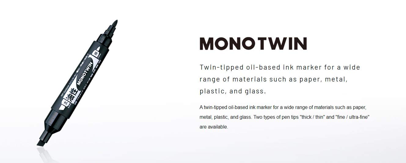 Tombow Mono Twin Signature Pen Extra Fine E Black Oil-Based Pencil Os-Tme33-Kiichin - The #1 Place for Japanese Goods in Your Hand!