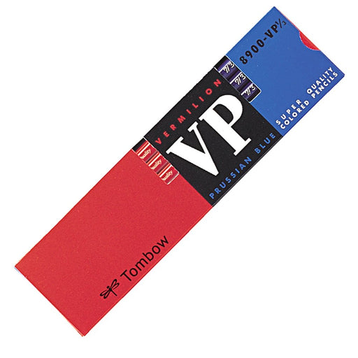Tombow 8900Vp Vermilion Red and Blue Round Shaft Pencil 7:3 Ratio Pack of 12-Kiichin - The #1 Place for Japanese Goods in Your Hand!