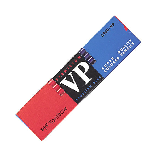 Tombow 8900Vp Vermilion Blue Pencil Round Shaft Red and Blue Pack of 12-Kiichin - The #1 Place for Japanese Goods in Your Hand!