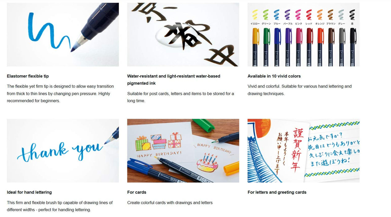 Tombow Fudenosuke Water-Based Signature Pen in Tailored Gray 1 Piece-Kiichin - The #1 Place for Japanese Goods in Your Hand!