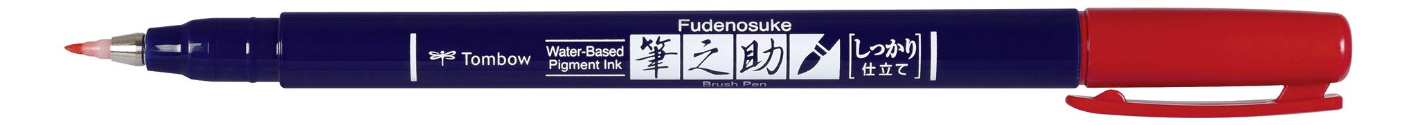 Tombow Fudenosuke Red Signature Pen Water-Based Well Tailored 1 Piece-Kiichin - The #1 Place for Japanese Goods in Your Hand!