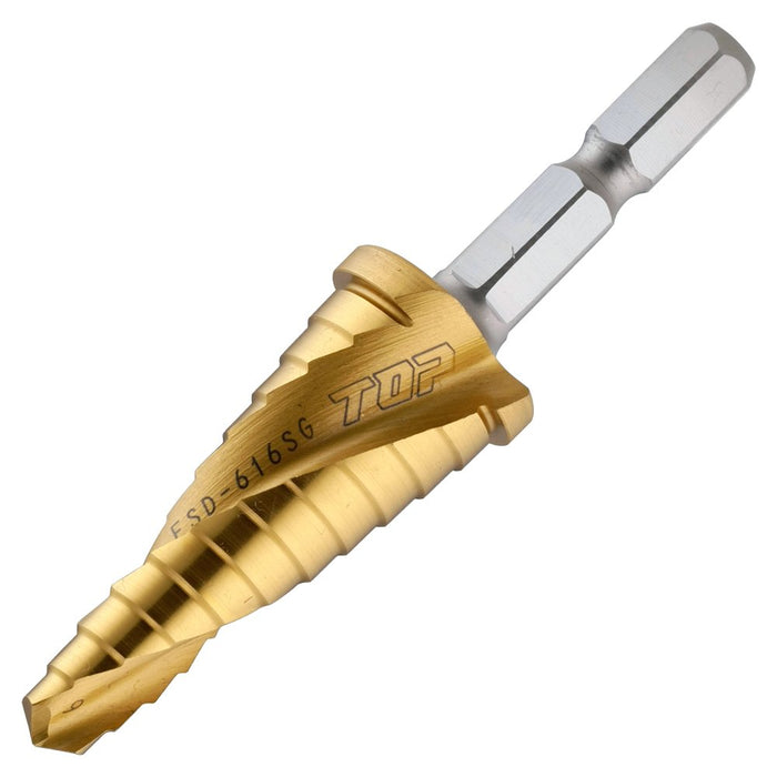 Top Kogyo Electric Drill 6-16mm Titanium Hex Shank Step Drill Made in Japan-Kiichin - The #1 Place for Japanese Goods in Your Hand!