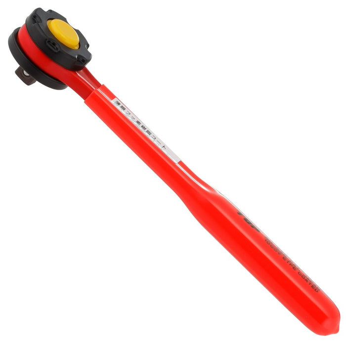 Top Kogyo Insulated Ratchet Handle 9.5mm Socket 5° Feed Fluorine Coating-Kiichin - The #1 Place for Japanese Goods in Your Hand!