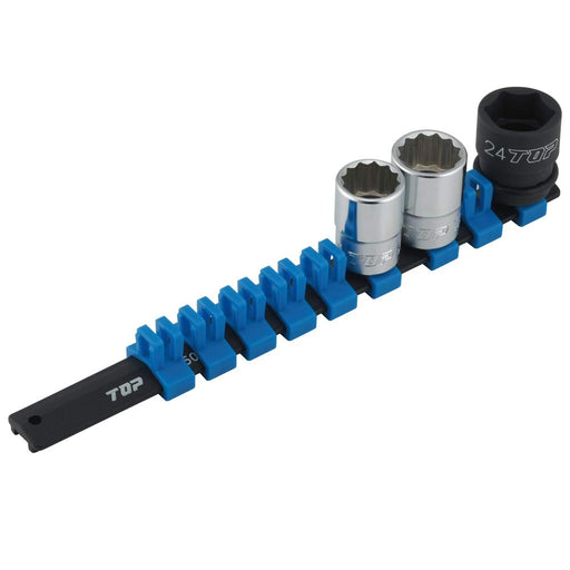 Top Kogyo Socket Rail 12.7mm Drive 250mm Length 9 Clips Japan-Made-Kiichin - The #1 Place for Japanese Goods in Your Hand!