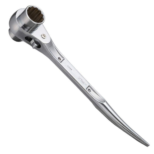 Top Kogyo Stainless Steel Short Ratchet Wrench 17x21mm Curved Chisel Japan-Kiichin - The #1 Place for Japanese Goods in Your Hand!