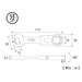Top Kogyo Swivel Ratchet Wrench 14mm 180° Compact Design FRC-14S-Kiichin - The #1 Place for Japanese Goods in Your Hand!