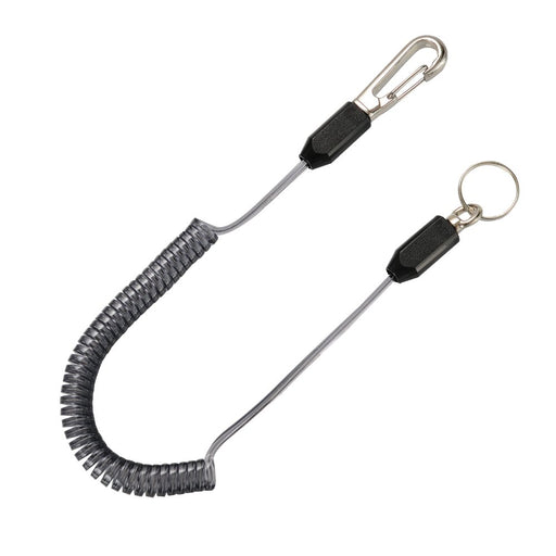 Top Kogyo Slim Square Coil Safety Cord Black Japan Tangle-Resistant-Kiichin - The #1 Place for Japanese Goods in Your Hand!
