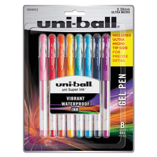Mitsubishi Pencil Uni-Ball Gelstick Pens .38mm Tip Pack of 8-Kiichin - The #1 Place for Japanese Goods in Your Hand!