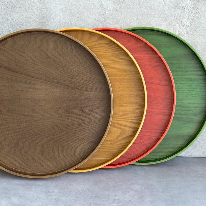 Yamaya Lacquerware Shop Marron Brown 27Cm Japanese Wood Tray Plate Placemat-Kiichin - The #1 Place for Japanese Goods in Your Hand!