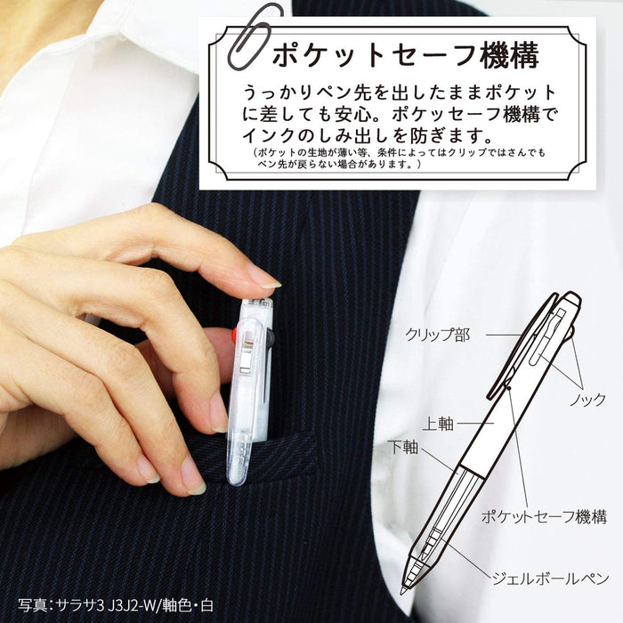 Zebra Sarasa 3 Ballpoint Pen 0.5mm 3-Color White Pack of 10-Kiichin - The #1 Place for Japanese Goods in Your Hand!