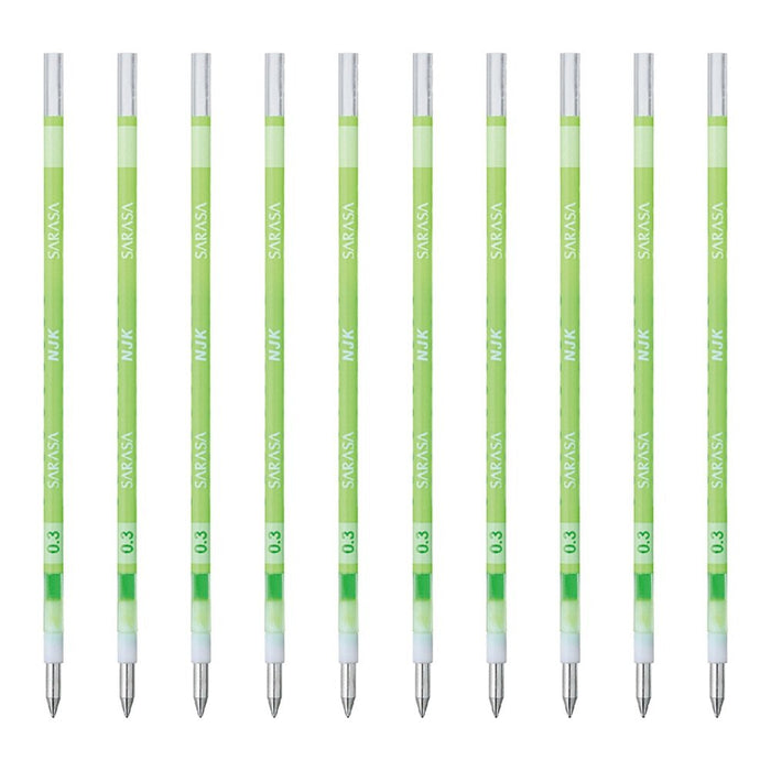 Zebra Prefeel Sarasa Ballpoint Pen Lead Refill 0.3 Light Green 10 Pieces-Kiichin - The #1 Place for Japanese Goods in Your Hand!
