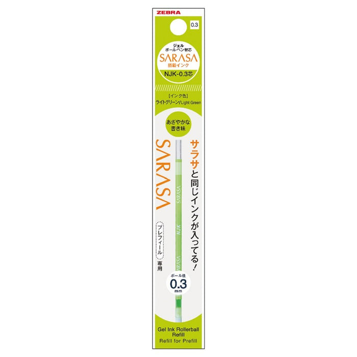 Zebra Prefeel Sarasa Ballpoint Pen Lead Refill 0.3 Light Green 10 Pieces-Kiichin - The #1 Place for Japanese Goods in Your Hand!