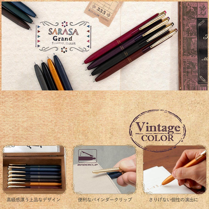 Zebra Sarasa Grand Gel Ballpoint Pen Set 0.5mm 11 Vintage Colors-Kiichin - The #1 Place for Japanese Goods in Your Hand!