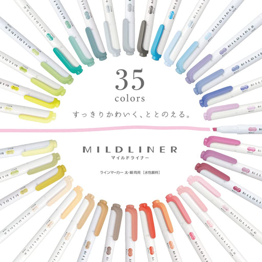 Zebra Mild Liner Highlighters Cream Set of 10 B-WKT7-MCR-Kiichin - The #1 Place for Japanese Goods in Your Hand!