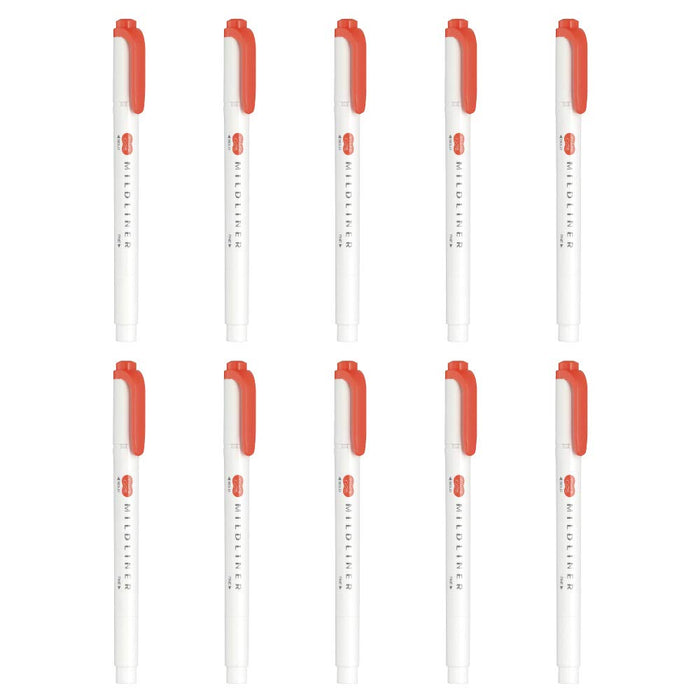 Zebra Mild Marigold Highlighter Liner - Pack of 10 B-Wkt7-Mmgo-Kiichin - The #1 Place for Japanese Goods in Your Hand!