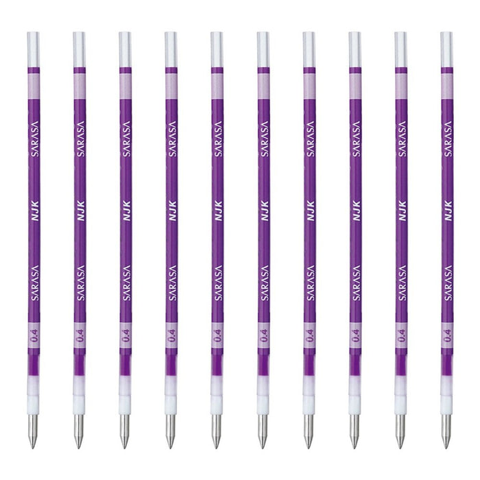 Zebra Prefeel Sarasa Ballpoint Pen Refill 0.4 Lead Purple 10 Pieces Pack-Kiichin - The #1 Place for Japanese Goods in Your Hand!