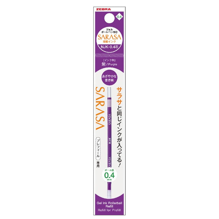 Zebra Prefeel Sarasa Ballpoint Pen Refill 0.4 Lead Purple 10 Pieces Pack-Kiichin - The #1 Place for Japanese Goods in Your Hand!