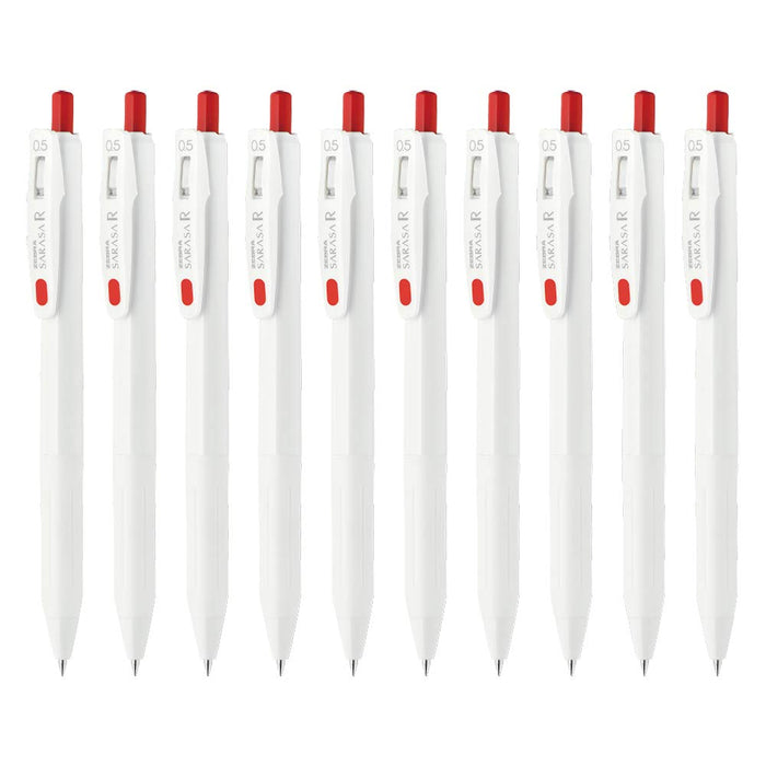 Zebra Gel Ballpoint Pen Sarasa R 0.5mm Red 10-Pack-Kiichin - The #1 Place for Japanese Goods in Your Hand!