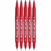 Zebra Mackie Extra Fine Red Oil-Based Pen 5-Piece Set-Kiichin - The #1 Place for Japanese Goods in Your Hand!