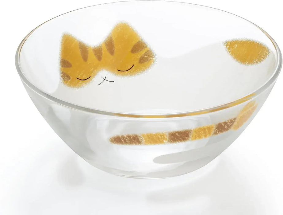Aderia Cat Bowl Glass Dish - Ginger Tabby - 4963972068866